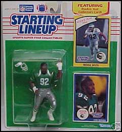 1990 Football Reggie White (White Jersey) Starting Lineup Picture